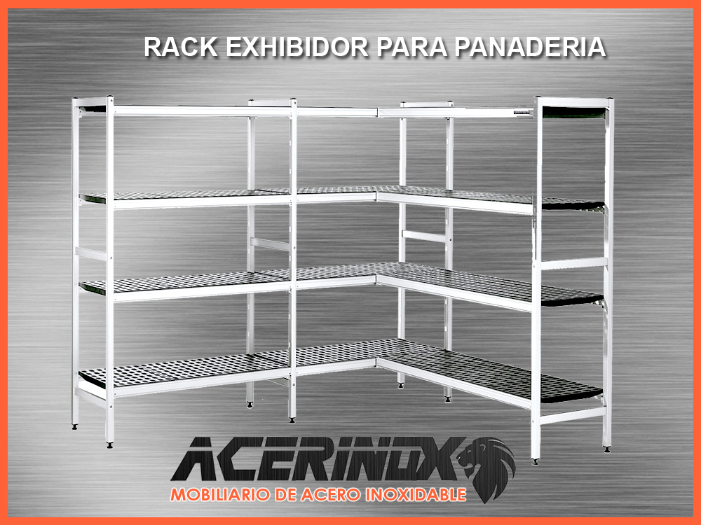 RACK EXHIBIDOR PARA PANADERIA