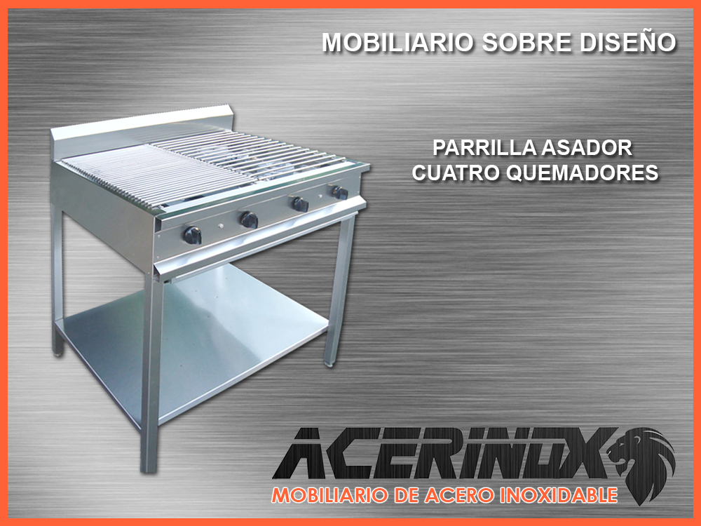 <span style="font-weight: bold;">PARRILLA ASADOR CUATRO QUEMADORES</span>